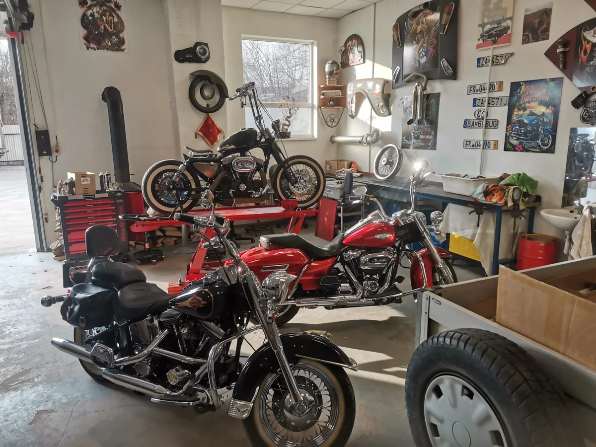 Harley-Davidson Softail a Dyna v dielni
